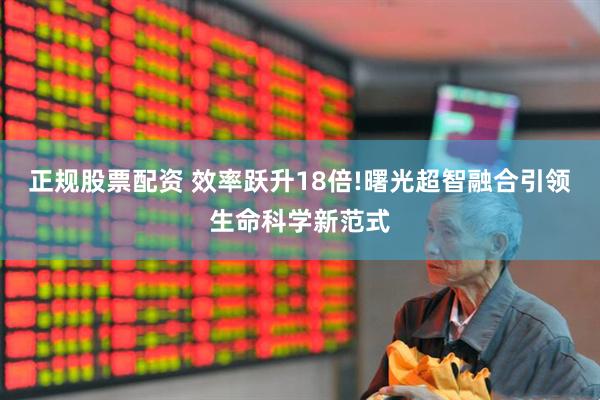 正规股票配资 效率跃升18倍!曙光超智融合引领生命科学新范式