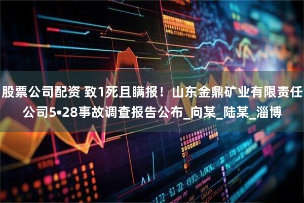 股票公司配资 致1死且瞒报！山东金鼎矿业有限责任公司5•28事故调查报告公布_向某_陆某_淄博